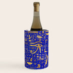 Ancient Egyptian hieroglyphs -Lapis Lazuli and Gold Wine Chiller Gallery Image 1