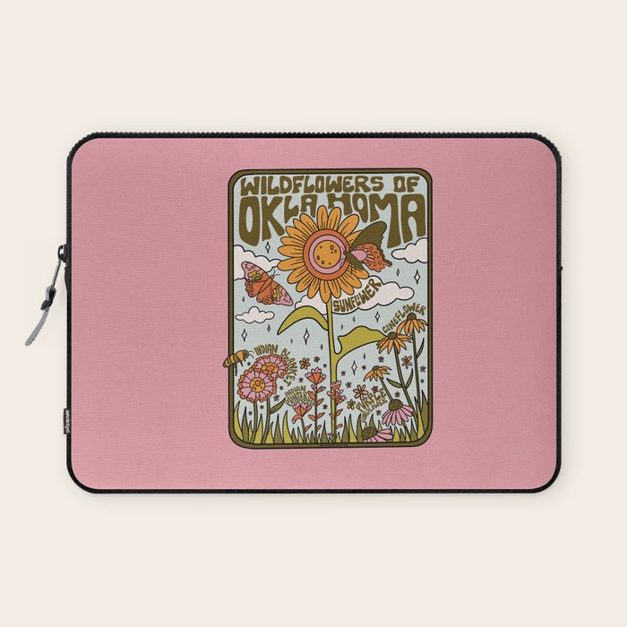 Oklahoma Wildflowers Laptop Sleeve Gallery Image 1