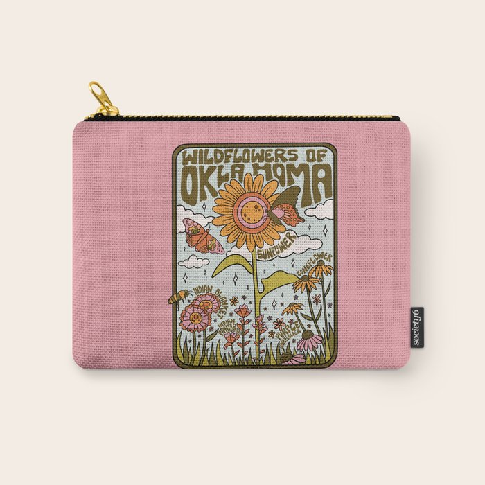 Oklahoma Wildflowers Carry All Pouch Gallery Image 1