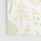 Goldd christmas pine tree doodle pattern Poster Gallery Image 3
