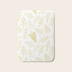 Goldd christmas pine tree doodle pattern Bath Mat Gallery Image 1