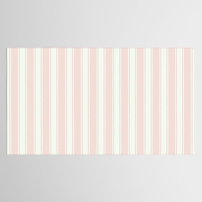 Vintage pastel pink stripes pattern Tablecloth Gallery Image 2