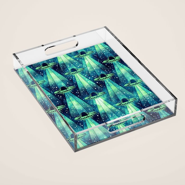 Cosmic UFO - Galactic Green Acrylic Tray Gallery Image 1
