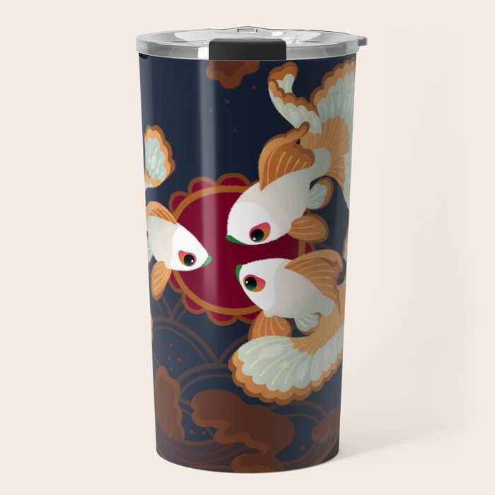 Three tosakin goldfish Travel Mug Gallery Image 1