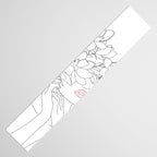 Minimal Line Art Woman with Magnolia Table Runner Gallery Image 3