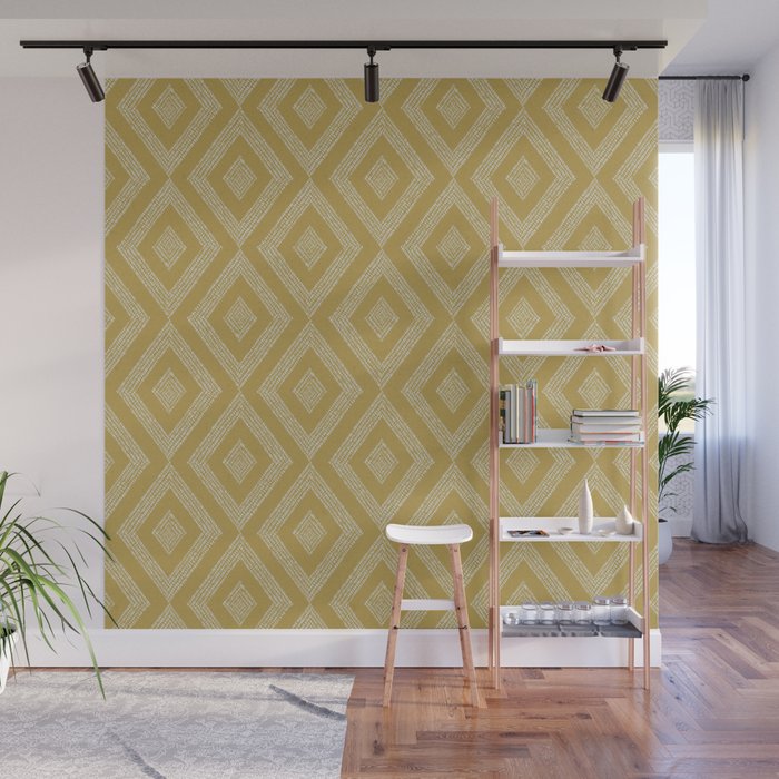 Hand-drawn Rhombus Pattern #1 Wall Mural Gallery Image 1