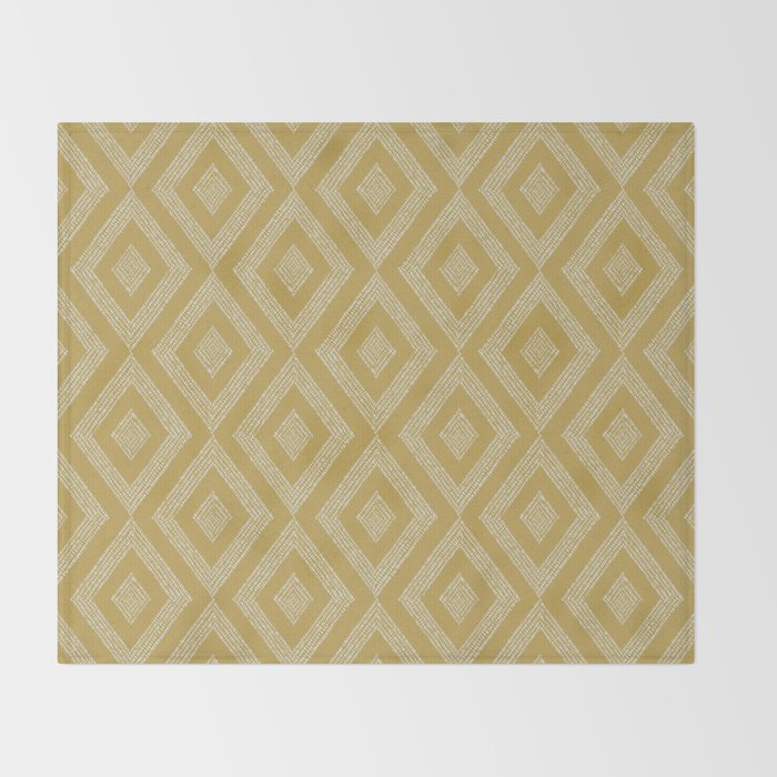 Hand-drawn Rhombus Pattern #1 Throw Blanket Gallery Image 2