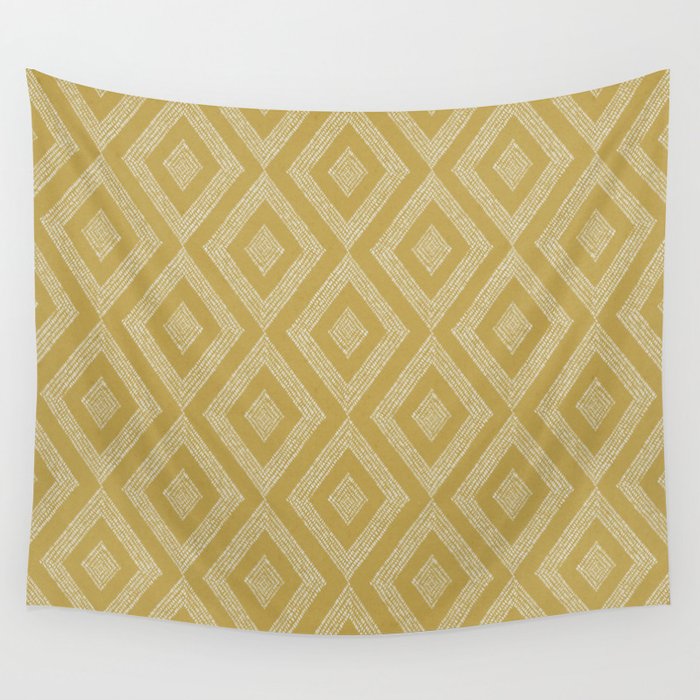 Hand-drawn Rhombus Pattern #1 Wall Tapestry Gallery Image 4