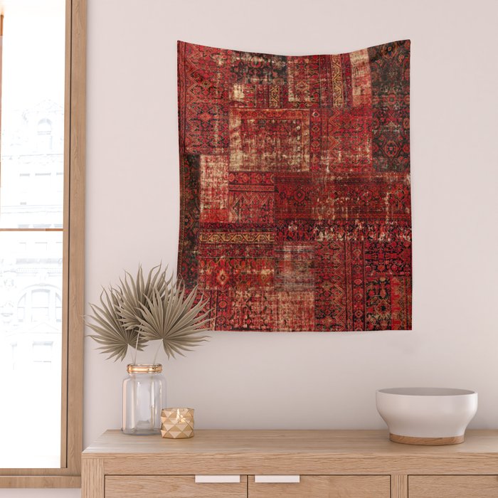 Oriental Heritage Moroccan Collage Design Wall Tapestry Gallery Image 2