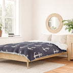 Nautical Navy Blue and White Anchors Duvet Cover Gallery Image 2