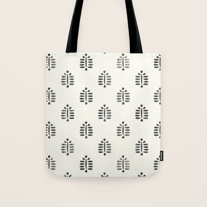 block print palm  Tote Bag Gallery Image 1