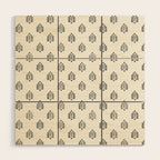 block print palm  Wood Wall Art Gallery Image 1