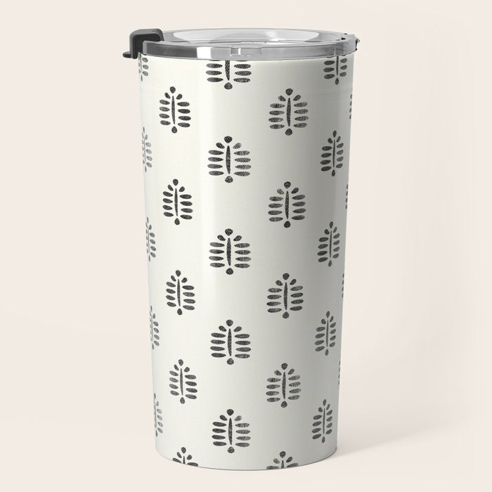 block print palm  Travel Mug Gallery Image 3