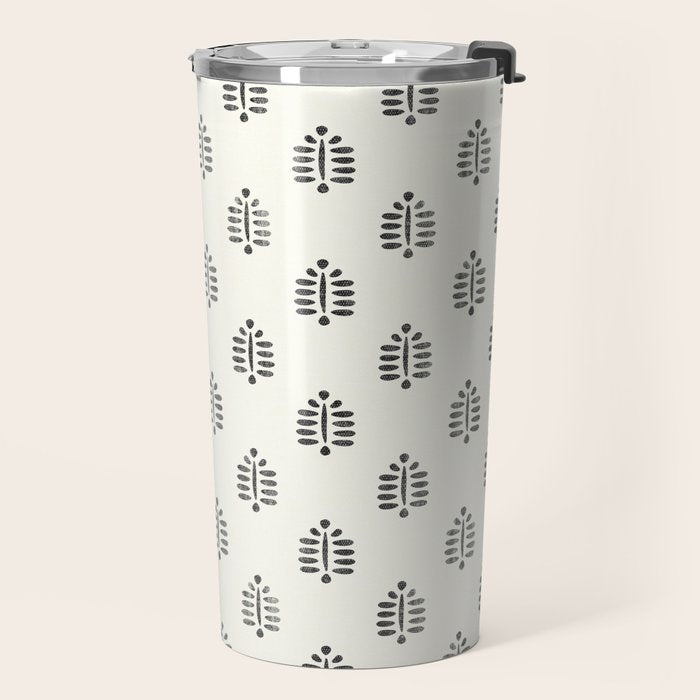 block print palm  Travel Mug Gallery Image 2