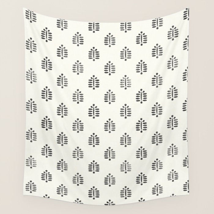 block print palm  Wall Tapestry Gallery Image 4