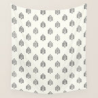 block print palm  Wall Tapestry Gallery Image 4