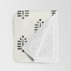 block print palm  Throw Blanket Gallery Image 3