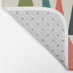 Mid Century Modern Abstract Colorful Shapes Funky Cool Minimalist Pattern Bath Mat Gallery Image 2