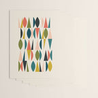 Mid Century Modern Abstract Colorful Shapes Funky Cool Minimalist Pattern Wrapping Paper Gallery Image 3