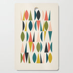 Mid Century Modern Abstract Colorful Shapes Funky Cool Minimalist Pattern Cutting Board Gallery Image 1