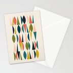 Mid Century Modern Abstract Colorful Shapes Funky Cool Minimalist Pattern Stationery Card Gallery Image 2