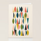 Mid Century Modern Abstract Colorful Shapes Funky Cool Minimalist Pattern Stationery Card Gallery Image 2