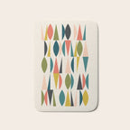 Mid Century Modern Abstract Colorful Shapes Funky Cool Minimalist Pattern Bath Mat Gallery Image 1