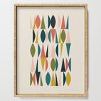 Mid Century Modern Abstract Colorful Shapes Funky Cool Minimalist Pattern Serving Tray Gallery Image 1