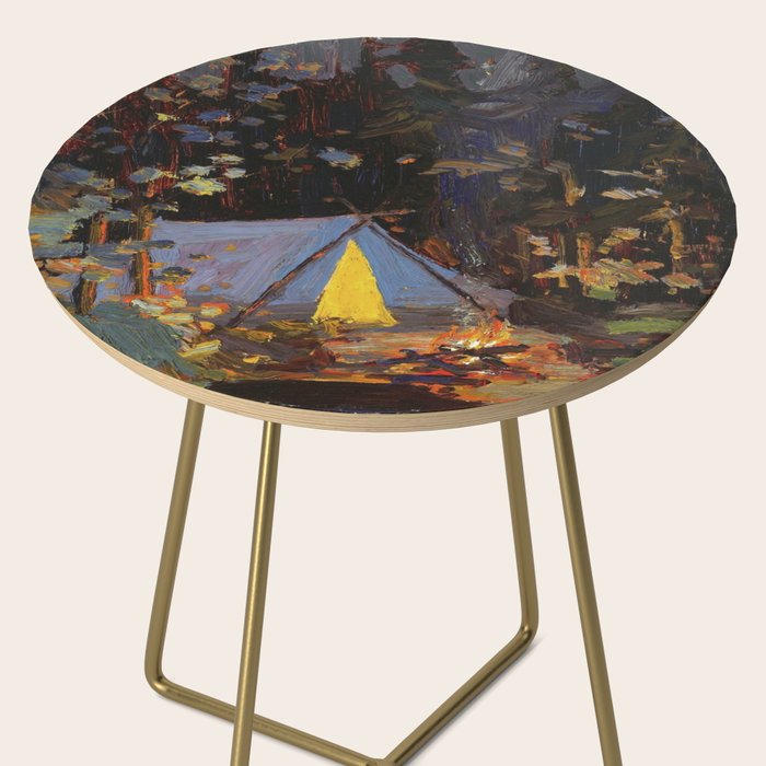 Tom Thomson Campfire 1916 Canadian Landscape Artist Side Table Gallery Image 2