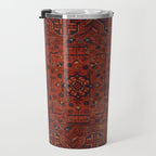 Traditional Vintage Moroccan Rug Design E13 Travel Mug Gallery Image 3