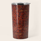 Traditional Vintage Moroccan Rug Design E13 Travel Mug Gallery Image 1