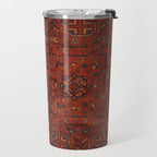 Traditional Vintage Moroccan Rug Design E13 Travel Mug Gallery Image 2
