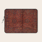 Traditional Vintage Moroccan Rug Design E13 Laptop Sleeve Gallery Image 1