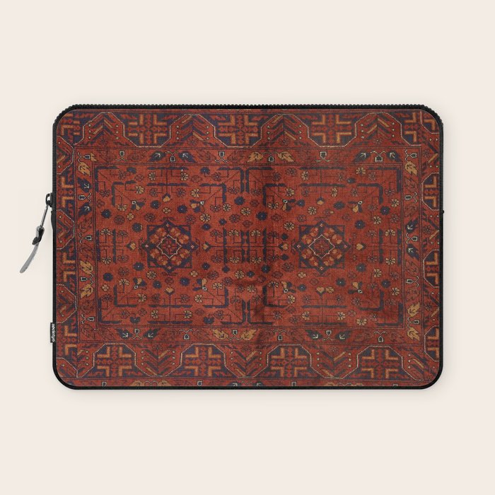 Traditional Vintage Moroccan Rug Design E13 Laptop Sleeve Gallery Image 1