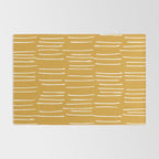 Abstract Stripes on Yellow Rug Gallery Image 2
