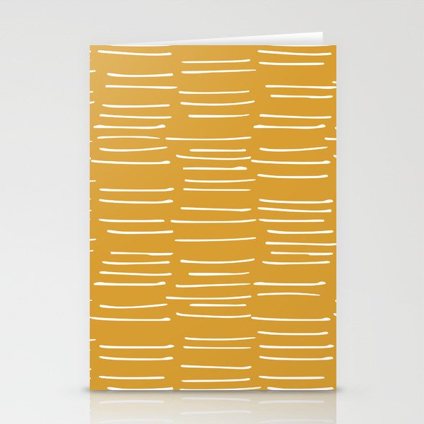 Abstract Stripes on Yellow Stationery Card Gallery Image 1