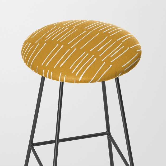 Abstract Stripes on Yellow Stool Gallery Image 2