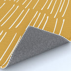 Abstract Stripes on Yellow Rug Gallery Image 4
