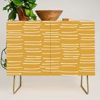 Abstract Stripes on Yellow Credenza Gallery Image 1