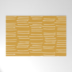 Abstract Stripes on Yellow Welcome Mat Gallery Image 1