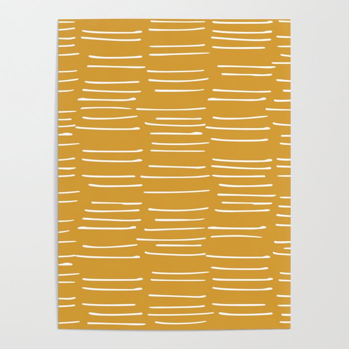 Abstract Stripes on Yellow Poster Gallery Image 4