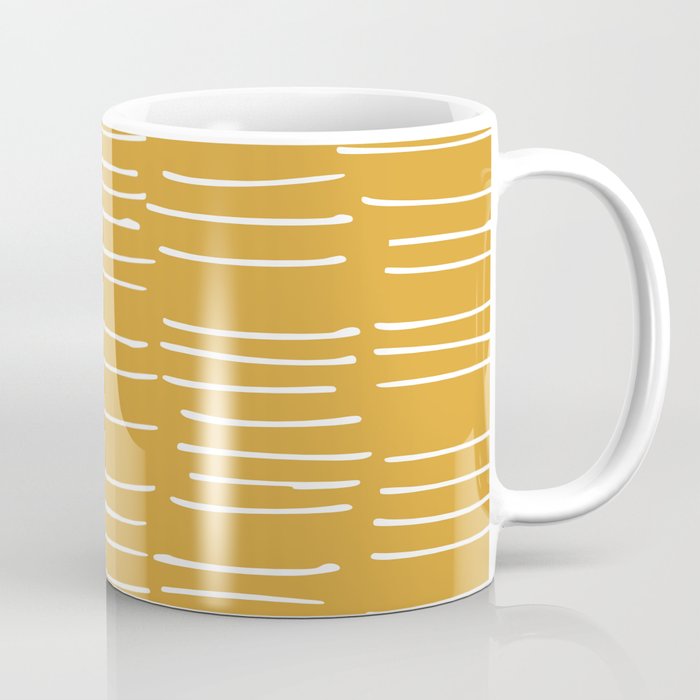 Abstract Stripes on Yellow Coffee Mug Gallery Image 1