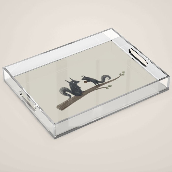 Autumn Squirrels Acrylic Tray Gallery Image 1