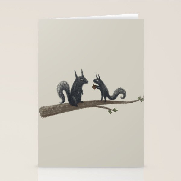 Autumn Squirrels Stationery Card Gallery Image 1