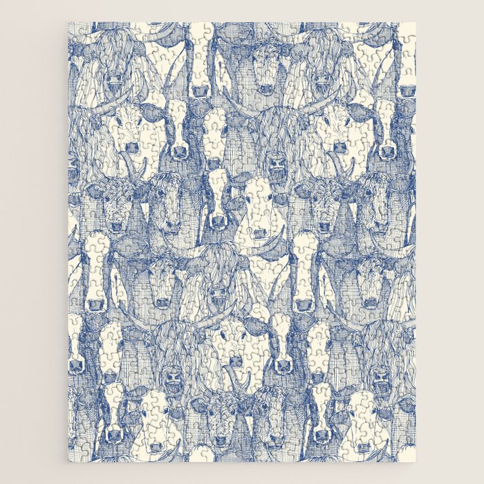 just cattle classic blue pearl Jigsaw Puzzle Gallery Image 1