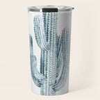 Cactus in Blue, Modern Cacti Travel Mug Gallery Image 1