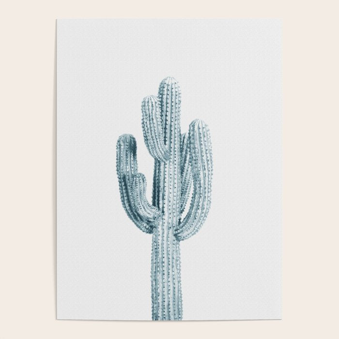 Cactus in Blue, Modern Cacti Poster Gallery Image 1