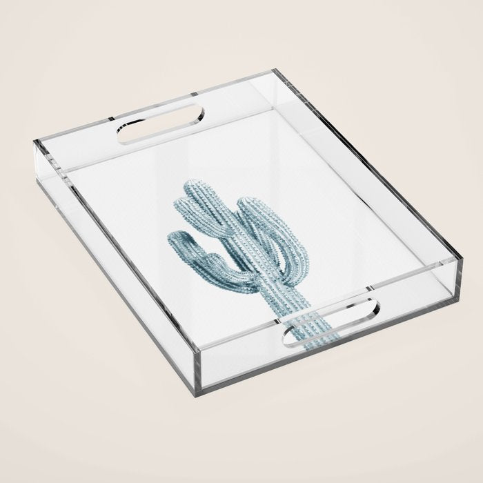 Cactus in Blue, Modern Cacti Acrylic Tray Gallery Image 1