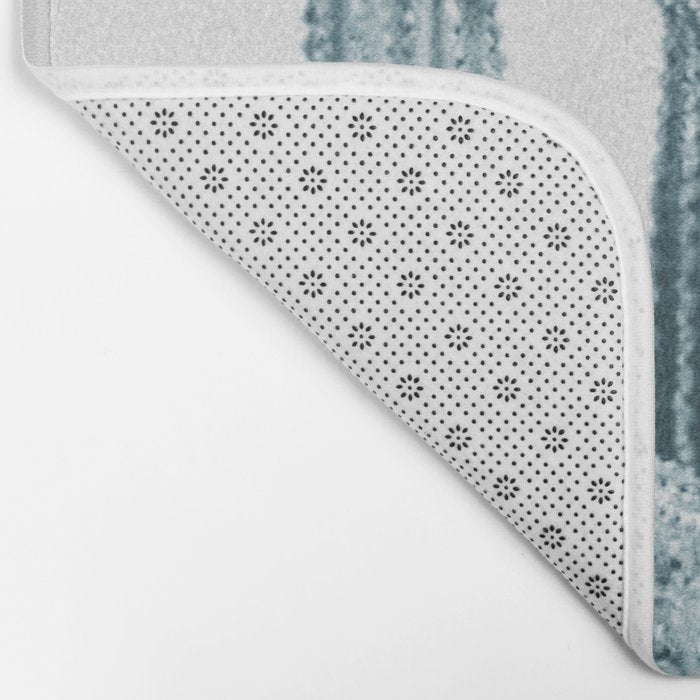 Cactus in Blue, Modern Cacti Bath Mat Gallery Image 2