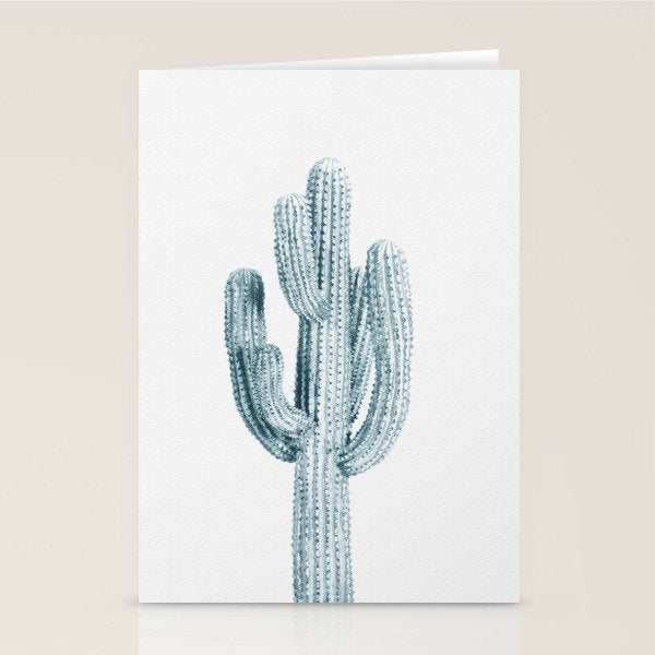 Cactus in Blue, Modern Cacti Stationery Card Gallery Image 2